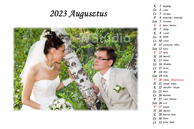 Fényképes asztali naptárak készítése az Ön legjobb esküvői fotói alapján