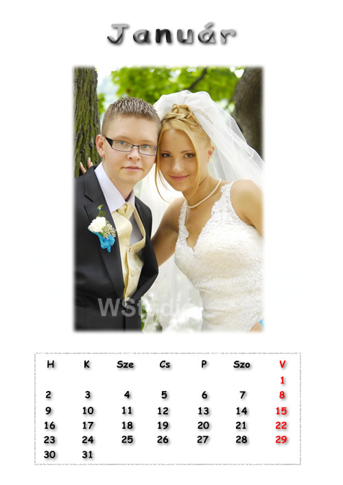 Fényképes naptárak készítése az Ön legjobb esküvői fotói alapján
