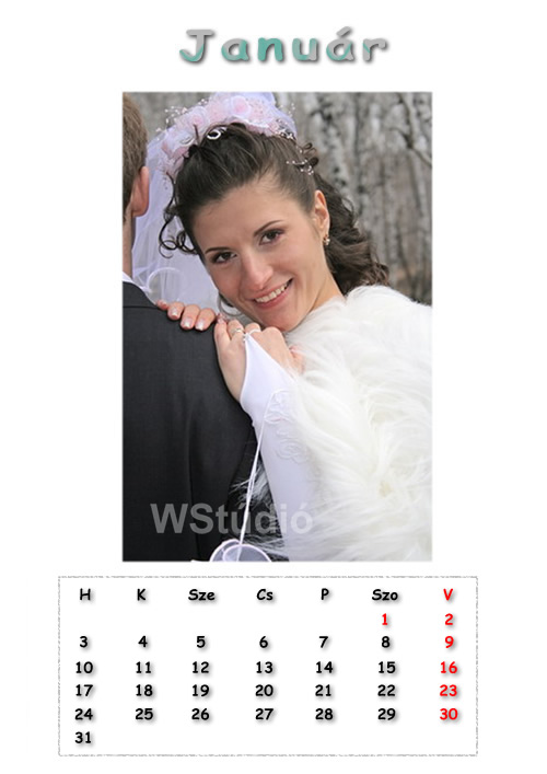 Fényképes naptárak készítése az Ön legjobb esküvői fotói alapján